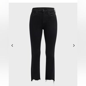 MOTHER insider crop fray jeans in Not Guilty 29